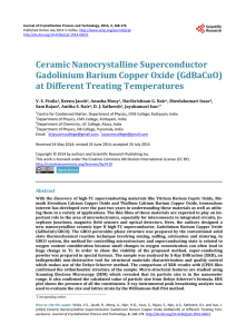 Ceramic Nanocrystalline Superconductor Gadolinium Barium