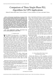 Comparison of Three Single-Phase PLL Algorithms for UPS