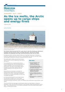 As the ice melts, the Arctic opens up to cargo ships and energy firms