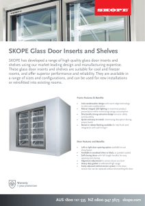 SKOPE Glass Door Inserts and Shelves