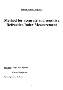 Method for accurate and sensitive Refractive Index Measurement
