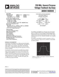 AD8047/AD8048 250 MHz, General Purpose Voltage Feedback Op