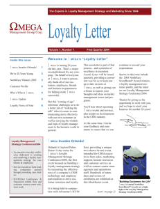 Omega Loyalty letter 6pg pdf - Omega Management Group Corp