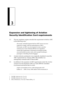 Chapter 3: Expansion and tightening of Aviation Security