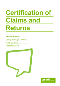 Certification of Claims and Returns