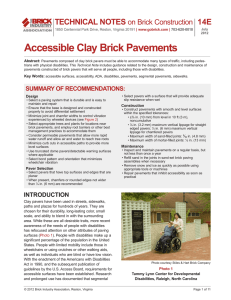 Accessible Clay Brick Pavements