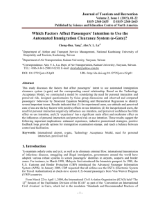 Which Factors Affect Travellers` Intention to Use the Automated