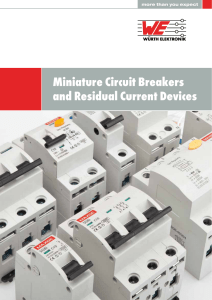 Miniature Circuit Breakers and Residual Current Devices