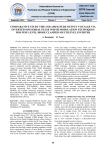 comparative study thd and amplitude output voltage via