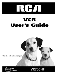 VCR User`s Guide