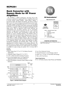 NCP6361 - Buck Converter with Bypass Mode