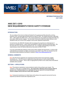 ansi z87.1-2010 new requirements for rx safety eyewear