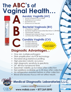 ABC`s of Vaginal Health... Flyer (with "AV is not BV" chart on back)