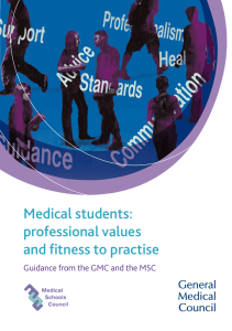 Medical students: professional values and fitness to practise