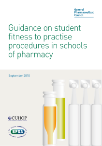 Guidance on student fitness to practise procedures in schools of