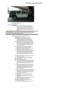 MTPD Police Tahoe K9 Specifications