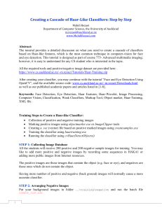 Creating a Cascade of Haar-Like Classifiers