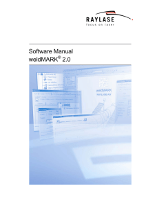 Software Manual weldMARK 2.0