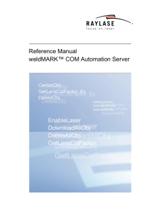 weldMARK COM Automation Server