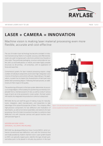 Laser + Camera = Innovation