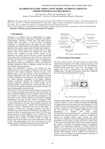 gearbox dynamic simulation model of driven group in termo power