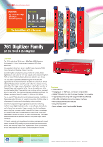 761 Digitizer Family (2/1 Channel 10