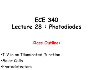 ECE 340 Lecture 28 : Photodiodes