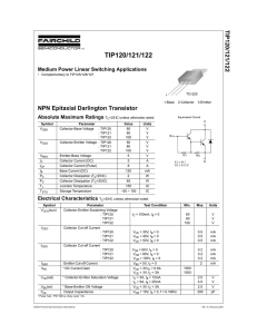 TIP120/121/122 NPN Epitaxial Darlington Transistor