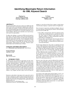 Identifying Meaningful Return Information for XML Keyword Search
