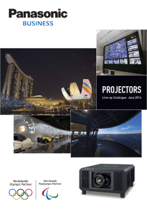 Panasonic Projector Lineup Catalog