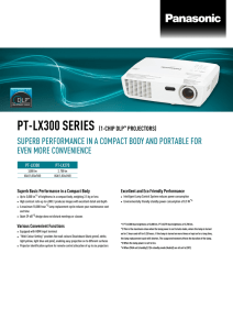 PT-LX300 Series Brochure