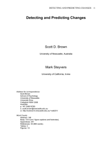 Detecting and Predicting Changes