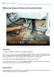Differences Between Earthed and Unearthed Cables