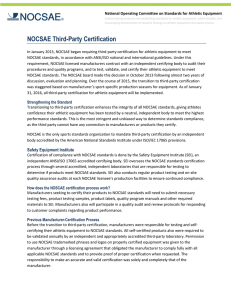NOCSAE Third-Party Certification Fact Sheet 1-2016
