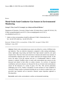 Metal Oxide Semi-Conductor Gas Sensors in Environmental