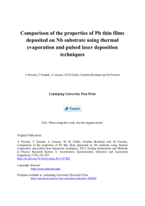 Comparison of the properties of Pb thin films deposited on Nb