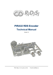 PIRA32 RDS Encoder PIRA32 RDS Encoder Technical