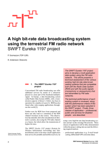 A high bit-rate data broadcasting system using the terrestrial