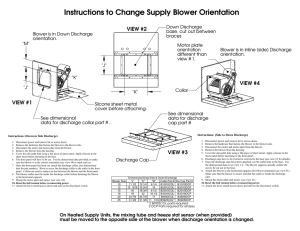 Instructions to Change Supply Blower Orientation