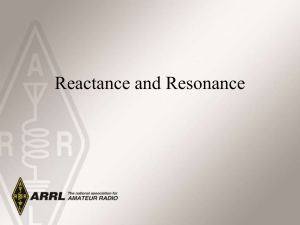 Reactance and Resonance