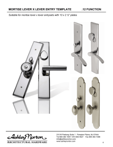 mortise lever x lever entry template .12 function