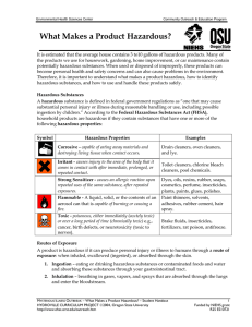 What Makes a Product Hazardous?