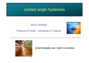 contact angle hysteresis