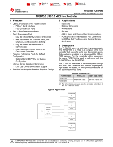 TUSB73x0 USB 3.0 xHCI Host Controller (Rev. M)