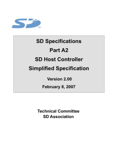 SD Specifications Part A2 SD Host Controller