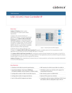 USB 3.0 xHCI Host Controller IP