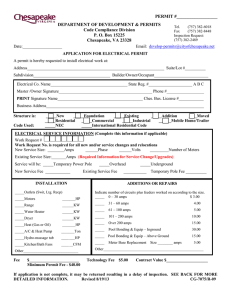 Electrical Permit - City of Chesapeake