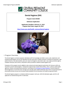 DH Application - Central Piedmont Community College