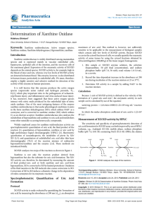 Determination of Xanthine Oxidase