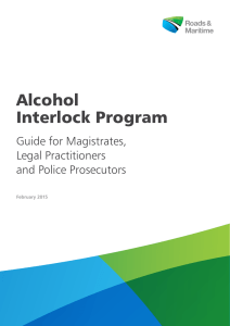 Alcohol Interlock Program - Guide for Magistrates, Legal